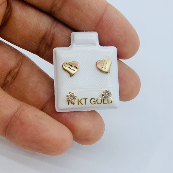 Real 14k Gold Telephone Earrings